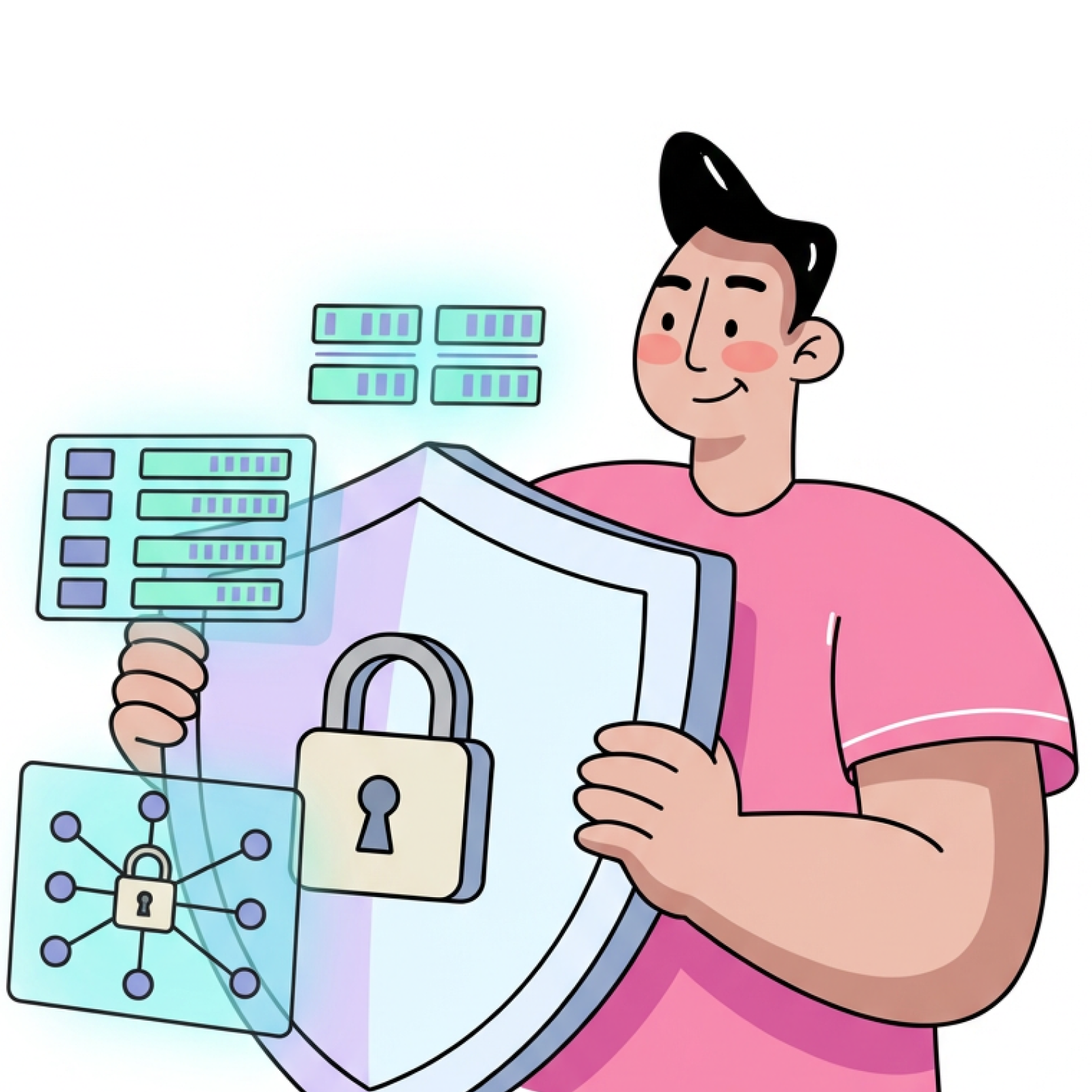 Lock-guy illustration